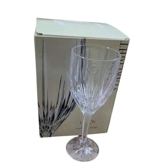 Lenox Starlight Crystal Wine water goblet Glasses Set Of 4 in box  10oz - Picture 1 of 10